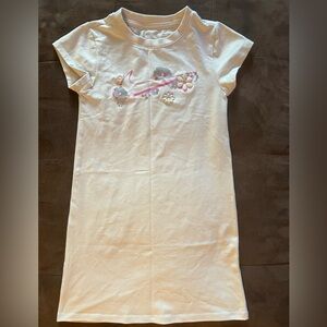 Nike Floral Cream T-Shirt Dress Size 6X